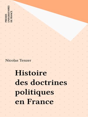 cover image of Histoire des doctrines politiques en France